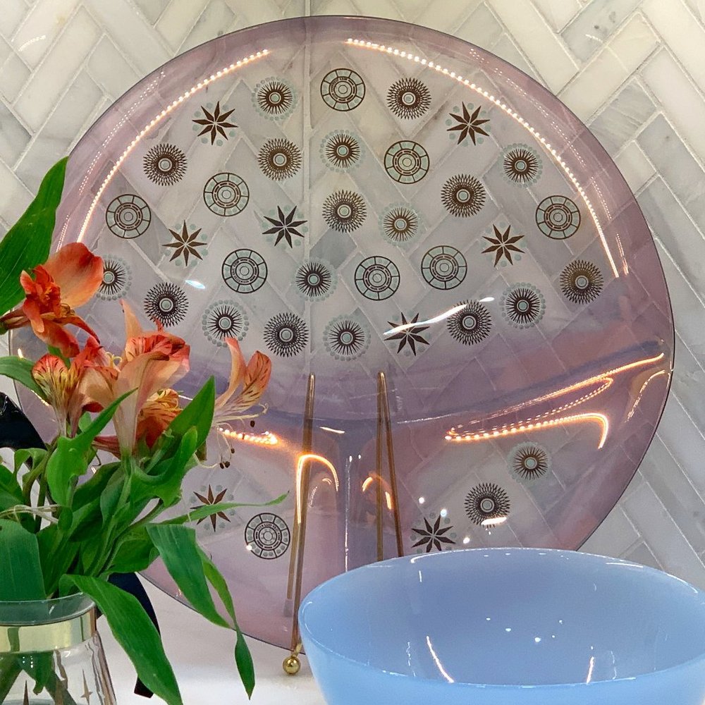 -Spectacular MCM Dorothy Thorpe Glama Atomic Starburst Platter -MCM Space Luxe - Picture 5 of 15